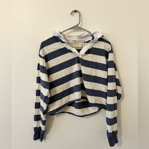 Brandy Melville collard striped top